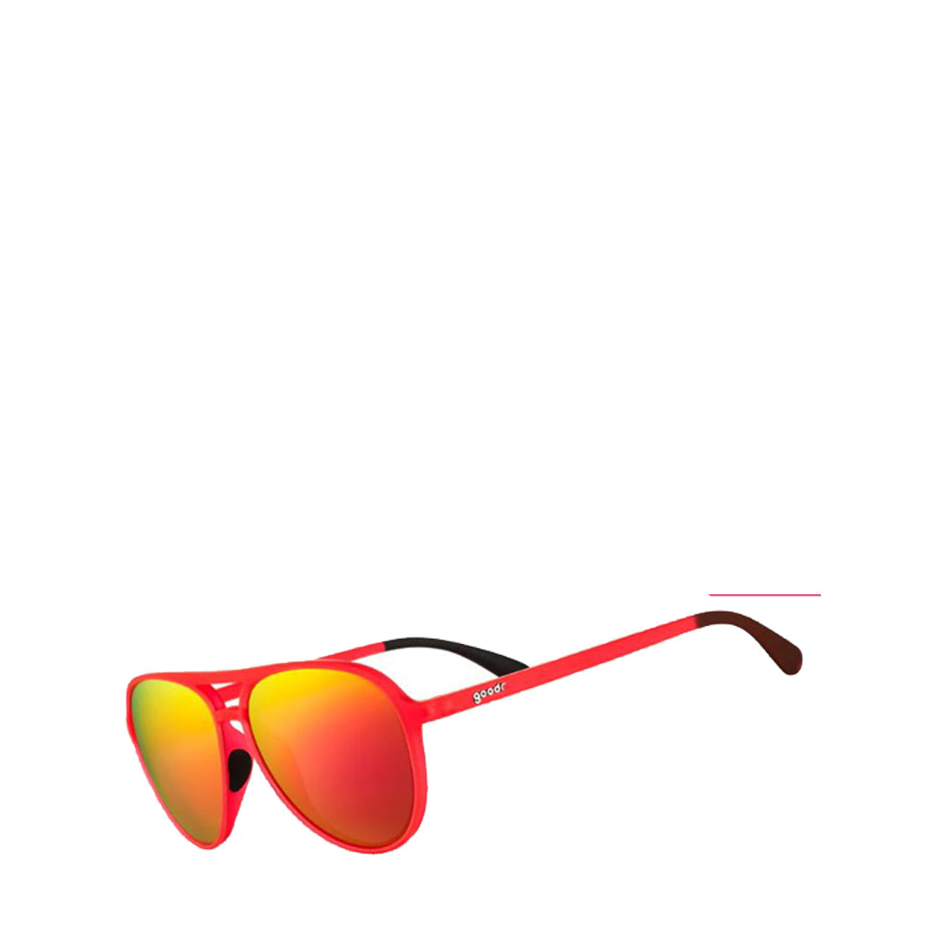 Goodr Mach GS Polarized Sunglasses Captain Blunt's Red-Eye, One Size - Men's