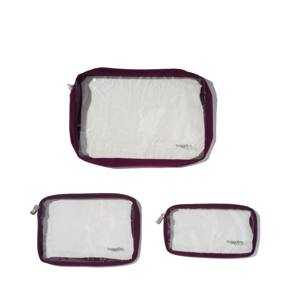 BAGGALLINI CLEAR TRAVEL POUCHES