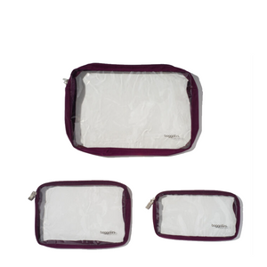 BAGGALLINI CLEAR TRAVEL POUCHES